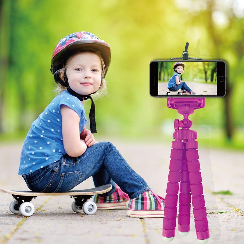 [Australia - AusPower] - 3-Piece Smartphone Accessory Kit for Kids – Flexible Tripod, 6ft. Charging Cable, Plush Cat Carrying Case (Lucky Kitty) – Vlogging, Influencer Kit for Kids Lucky Kitty Pouch 
