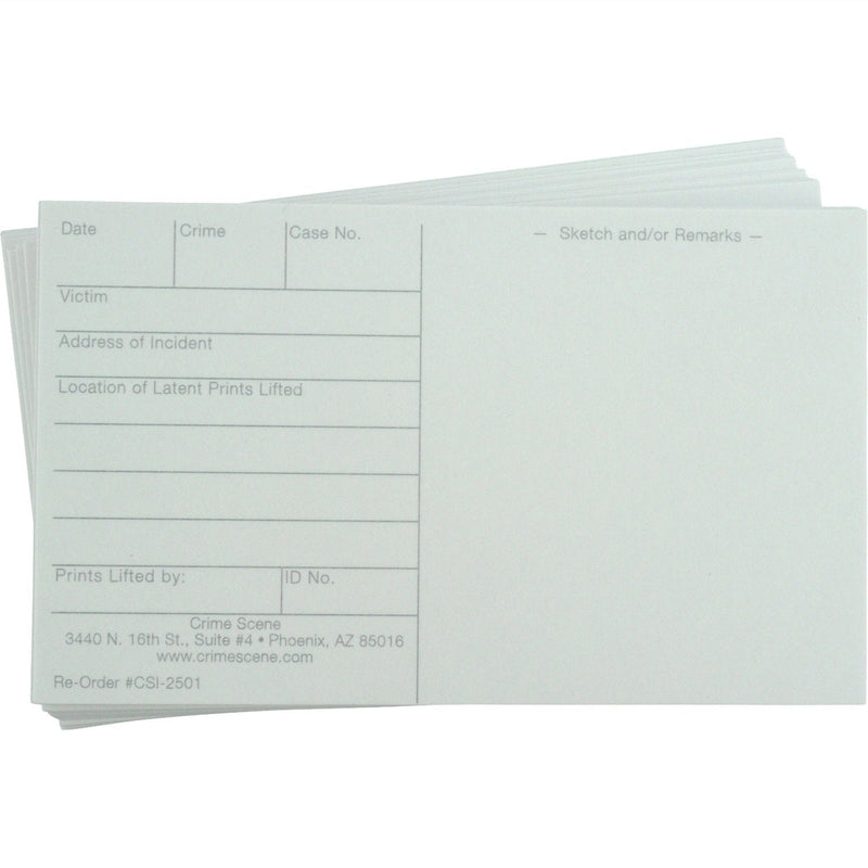 [Australia - AusPower] - Crime Scene Latent Print Cards, White (Pack of 100) 