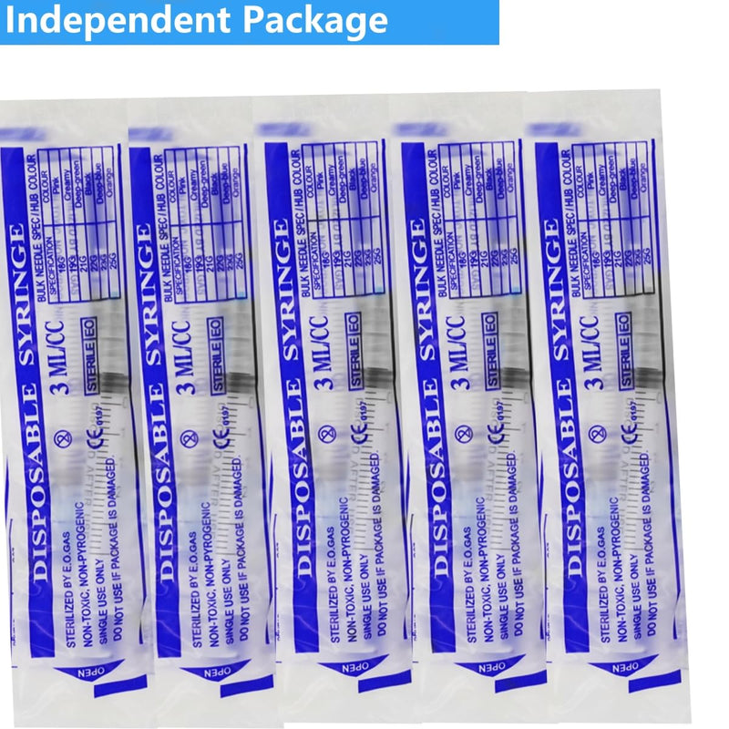 [Australia - AusPower] - 50 Pcs/Box - 22Ga 3ml Lab Dispensing Utensils, Individually Wrapped 50 3ml 22ga 1inch 