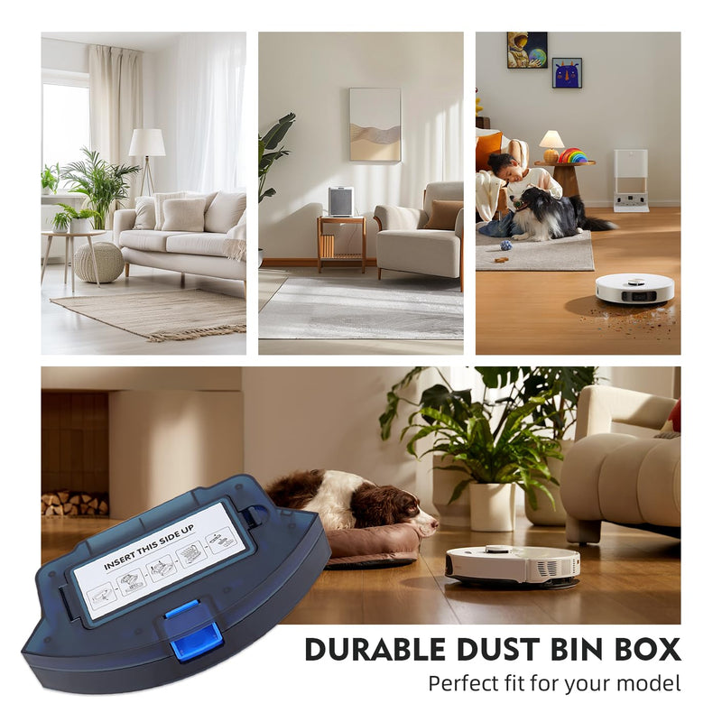 Dust Bin Box Compatible with Eufy RoboVac 11S, 15C, 30, 30C, 35C, 25C, 12, 15T, 35C, G30 Robot Vacuum Cleaner - Waste Collection Dustbin Box Replacement Accessories Spare Parts 11S,15C,30,30C,etc Dust Bin Box