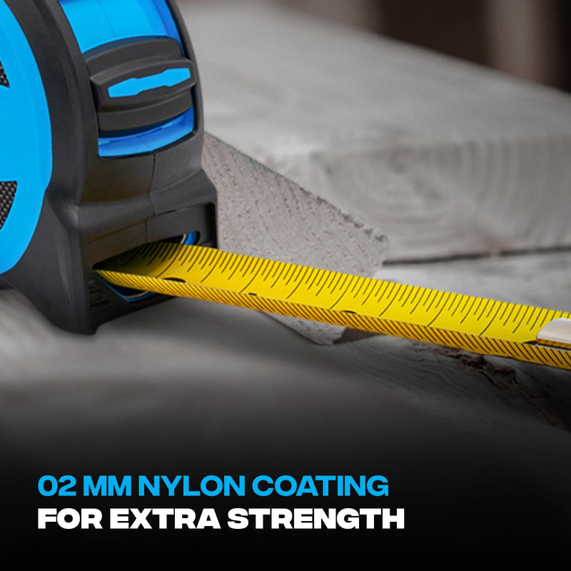 [Australia - AusPower] - OX Tools Tuff Blade 25 ft Shock Proof Tape Measure Nylon Coated 1 1/4 Inch Blade Dual Magnet Hook Construction Magnetic Tape Measure - 13 ft Stand Out Retractable Measuring Tape, Update 11/'24 P506025 7.6 m 
