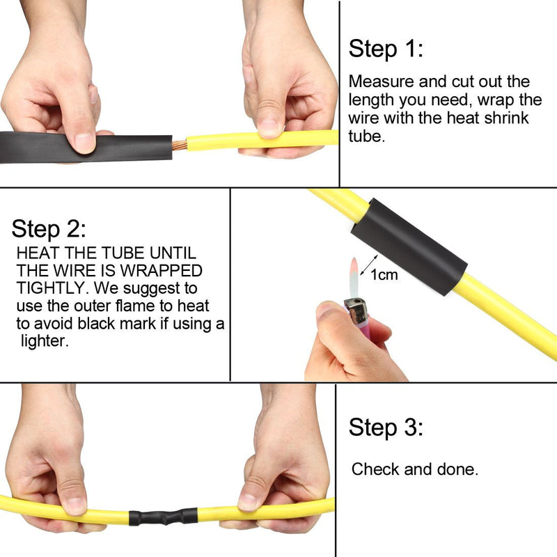 [Australia - AusPower] - uxcell Heat Shrink Tubing 1/2"(13mm) Dia 21mm Flat Width 10m 2:1 Heat Shrink Tube Wire Wrap Clear 13mm 