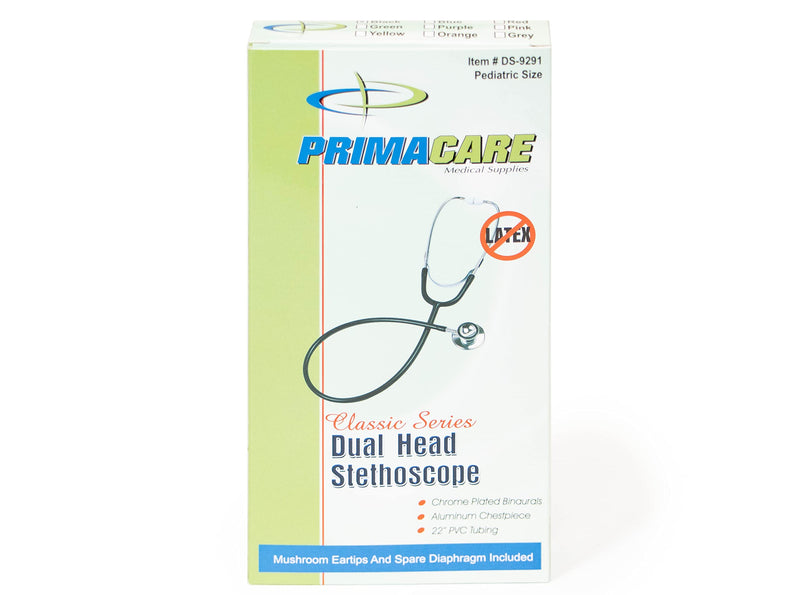 [Australia - AusPower] - PrimaCare DS-9291-BL Pediatric Size 22" Stethoscope for Clinical and Screening Instrument, Lightweight and Aluminum Dual Head Flexible Stethoscope, Blue 