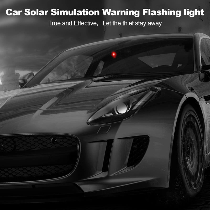 [Australia - AusPower] - Car Solar Power Simulated Dummy Alarm，Anti-Theft LED Flashing Security Light Fake lamp，with USB Charger Port，car Security Accessories Universal for Most Cars(2pcs Red) 2pcs Red 