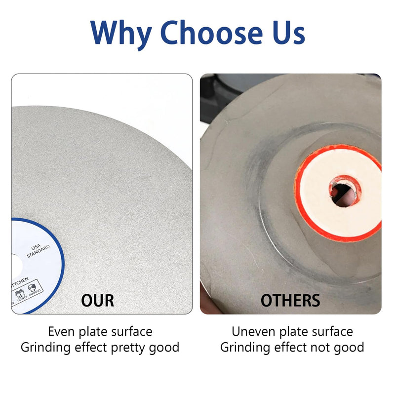[Australia - AusPower] - SCOTTCHEN Diamond Flat Lap Wheel 6" x 1/2" Arbor Grinding Sanding Disc Lapping Polishing Disc-240 Grit 240 Grit 