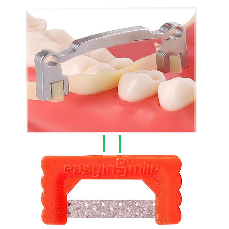 [Australia - AusPower] - 2pcs Dental Polishing Strips Holder, Dental Sanding Strips Sandpaper Stainless Holder for Teeth High/Low Crown Interproximal Restorative Polishing 
