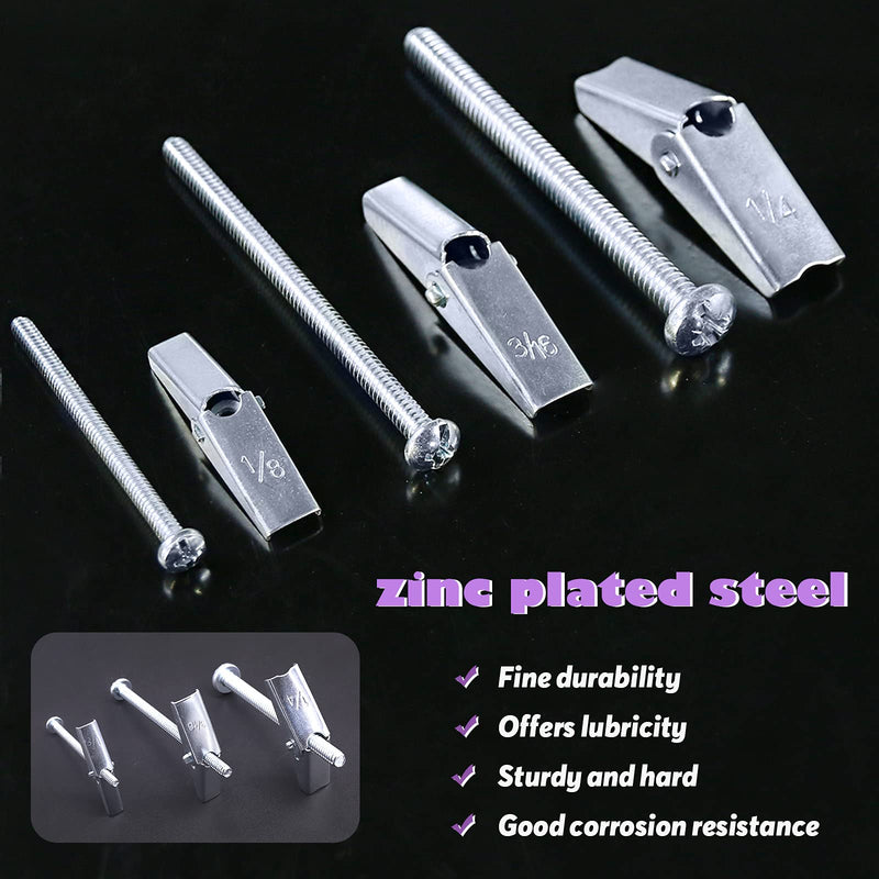 [Australia - AusPower] - Swpeet Assorted 84 Pcs Toggle Bolt and Wing Nut Kit 
