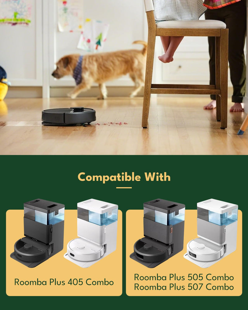 [Australia - AusPower] - 21 Pcs Replacement Parts for iRobot Roomba Plus 405/505/507 Combo Robot Vacuum Cleaner: 1 Main Brush, 4 Side Brushes, 4 HEPA Filters, 5 Dust Bags, 6 Mop Pads, 1 Cleaning Brush Roomba 405/505 21 Pcs 