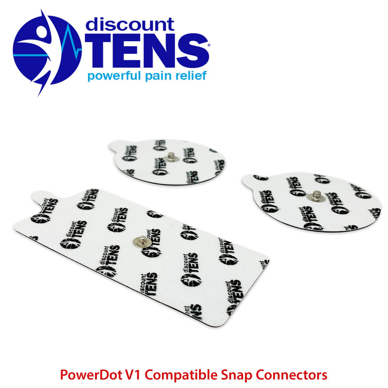[Australia - AusPower] - Discount TENS - PowerDot 1.0 Compatible Electrodes with Snap Connector, 12 Premium PowerDot 1.0 Compatible Replacement Pads (Version 1 - Snap Connector) 