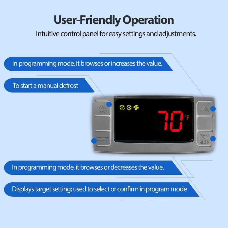 [Australia - AusPower] - Digital Temperature Controller XR06CX-4N1F1 for Commercial Refrigeration, Fit for XR06CX-4AHFILS, 120V 50-60Hz, Compatible with Dixell Programmable Refrigerators/Freezers, Dual NTC Probes 