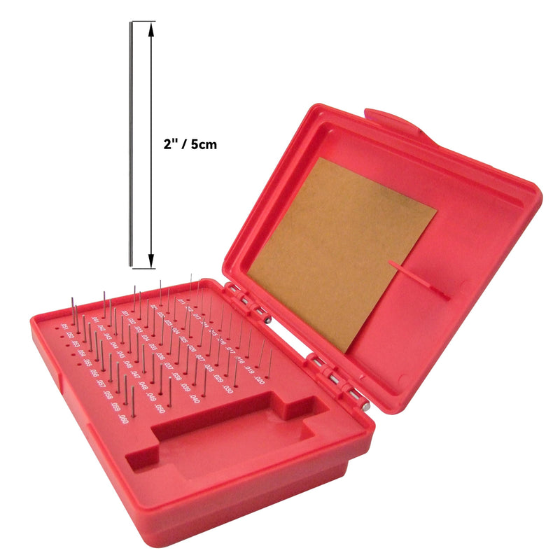 [Australia - AusPower] - HFS(R) M0 Plus Steel Pin Gage Set with Storage Case for Carpenters and Home Improvement 50 PCS 0.011-0.060" 0.011-0.060" M0 