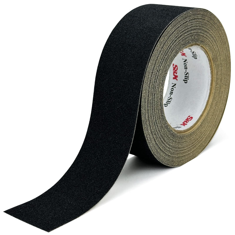 S&X Anti Slip Tape, 2 Inch x 60 Ft Non Slip Tape for Outdoor Steps, Non Skid High Traction Grip Tape for Stairs Waterproof, Corundum Surface, Polyester Film Based, Long-Lasting, Black 2" x 60'