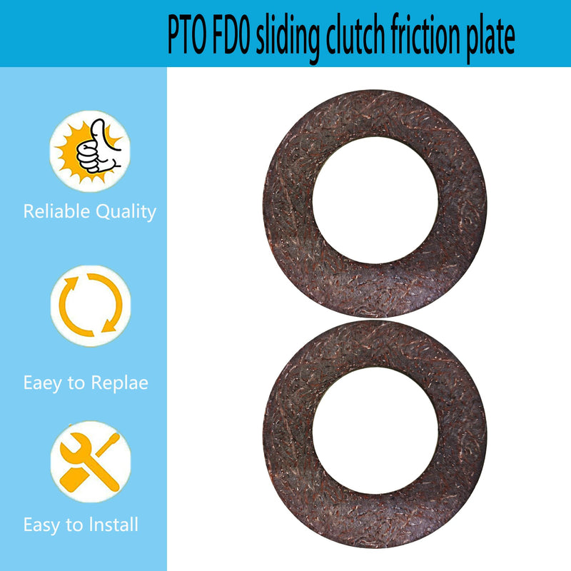 [Australia - AusPower] - PTO FD0 Slip Clutch Friction Disc SW04542 1804000 00786713 7001236 50047588 fits John Deere Eurocardan Comer Clutch FD0 Alamo/Rhino Bush Hog Bobcat （2pack） 