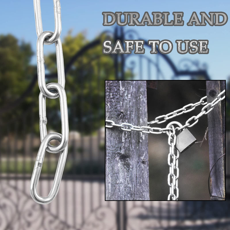 [Australia - AusPower] - 1/8 Inch 304 Stainless Steel Chain, 6.5ft Length Metal Chain Link Heavy Duty Utility Chain for Home Improvement,Hanging Clothes, Plants and Pet Towing 1/8 Inch 