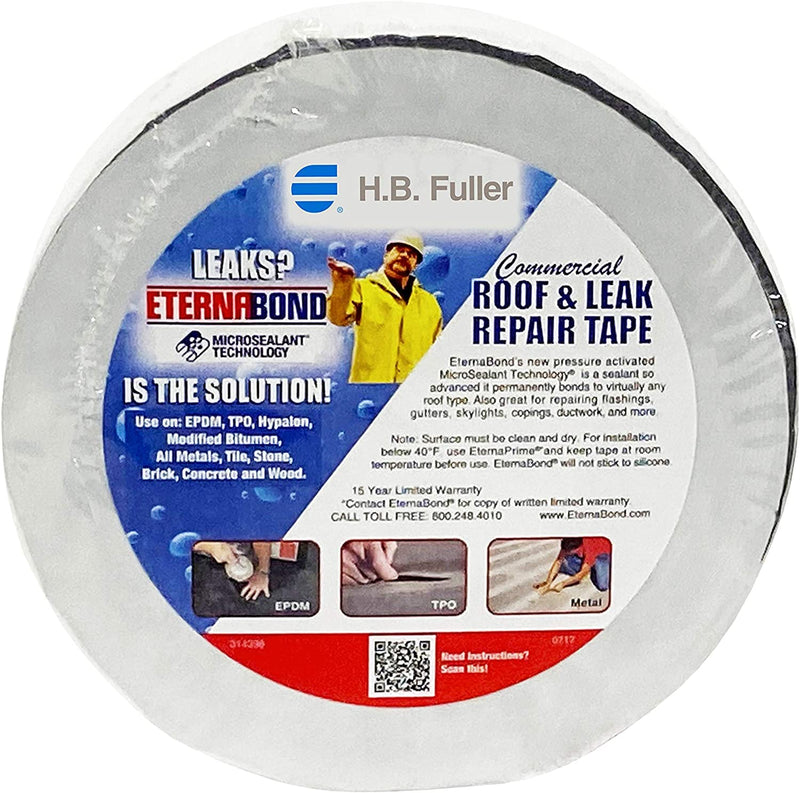 EternaBond RoofSeal White 2" x50' MicroSealant UV Stable RV Roof Seal Repair Tape | 35 mil Total Thickness - EB-RW020-50R - One-Step Durable, Waterproof and Airtight Sealant 2" x 50'