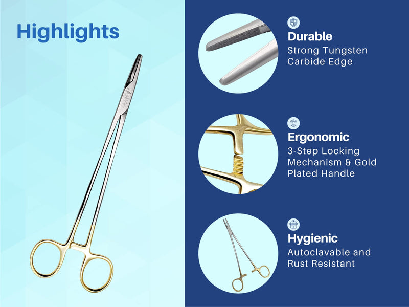 [Australia - AusPower] - Bundle of Mayo Hegar Needle Holder Hemostat Mayo Hegar Mosquito Forceps Keychain 