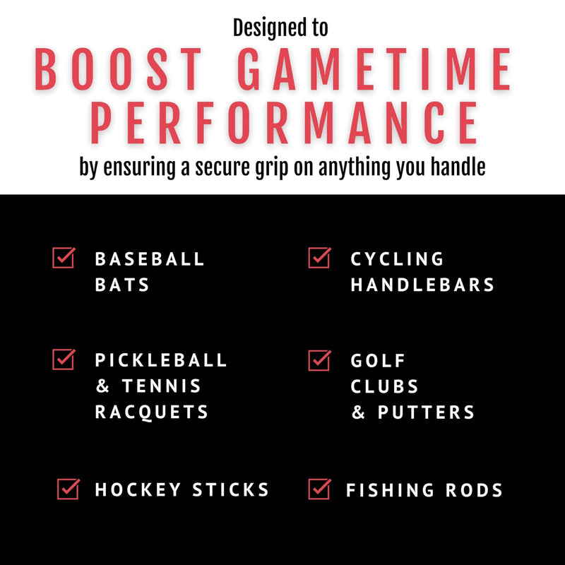 CATTONGUE GRIPS Sports Grip Tape Wrap - Wide Super Grippy Wrap - Anti-Slip Tape for Golf Clubs, Pull Up Bars, Baseball Bats, Lacrosse Sticks, Hockey Sticks, Pickleball Paddles & More Black 10 ft