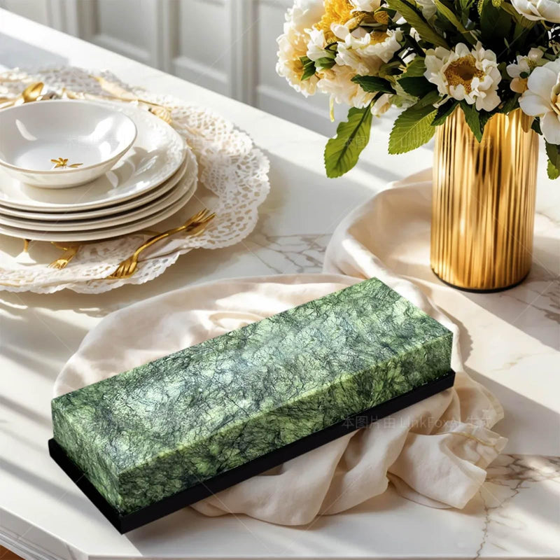 Knife Sharpening Stone 10000 Grit Whetstone Fine Polishing Natural Green Whetstone for Knives Tools Cutting Tools 180 x 60 x 30mm (A) A