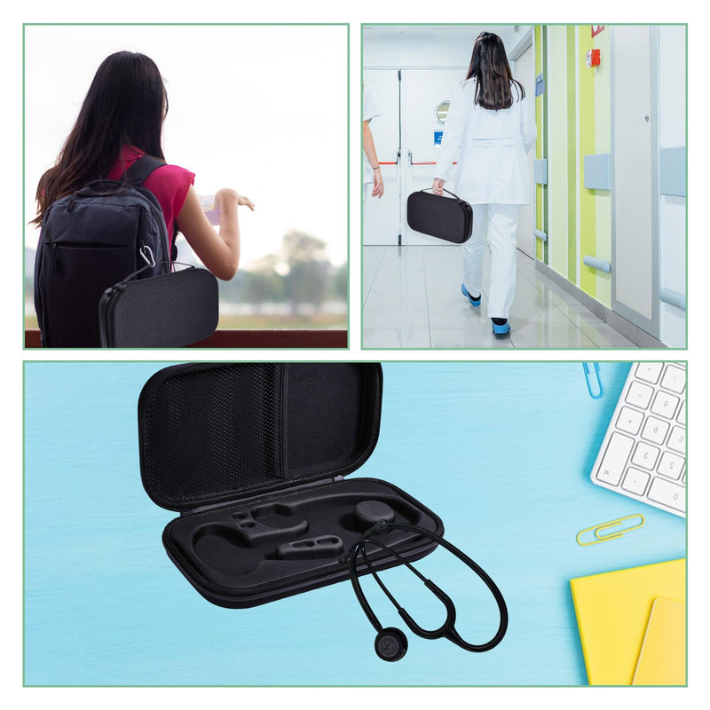 [Australia - AusPower] - Stethoscope Case Carrying Stethoscope Hard Cases with Mesh Pocket for Nurse Doctor Work Accessories Storage, Nursing Student Essentials Carrying Travel 