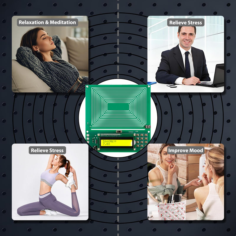 Adjustable Schumann Wave Resonance Generator (0.01Hz-20kHz), 7.83Hz Schumann Generator Healing Frequency Generator for Stress Relief & Relaxation, Ultra-Low Frequency Pulse Generator, USB Powered