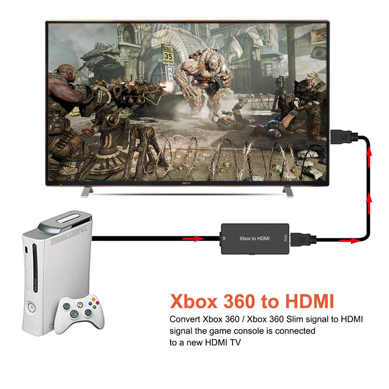 [Australia - AusPower] - Xbox 360 to HDMI Converter, HD Link Cable for Xbox 360, Xbox 360 to HDMI Support 720P, Compatible with Xbox 360 and Xbox 360 Slim. 