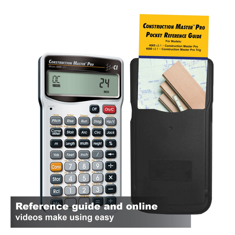 [Australia - AusPower] - Calculated Industries 4065 Construction Master Pro Advanced Construction Math Feet-inch-Fraction Calculator for Contractors, Estimators, Builders, Framers, Remodelers, Renovators and Carpenters Handheld 
