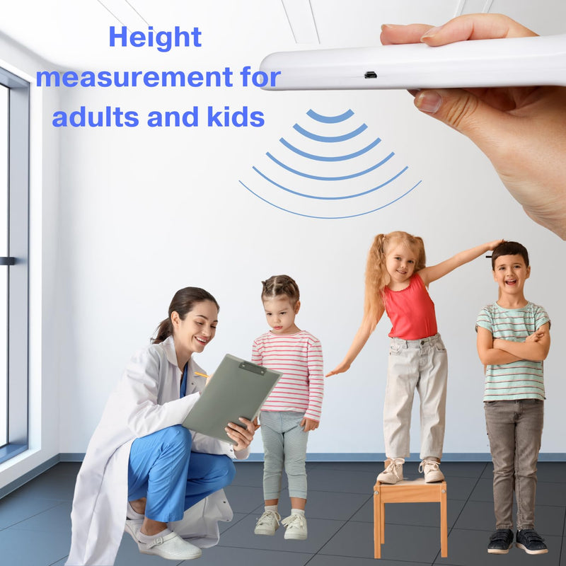 [Australia - AusPower] - Stadiometer, Portable Ultrasonic Stadiometer, Height Measurement Tool for Adults and Kids, Medical Office Handheld Height Measuring Device for Healthcare Professionals 