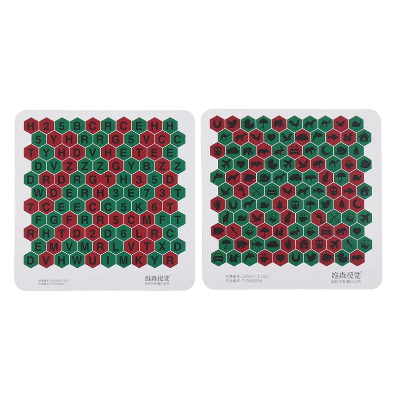 [Australia - AusPower] - 8Pcs Anti-Suppression Letter VT Chart Trainer Vision Training Tools for Child Amblyopia Myopia 