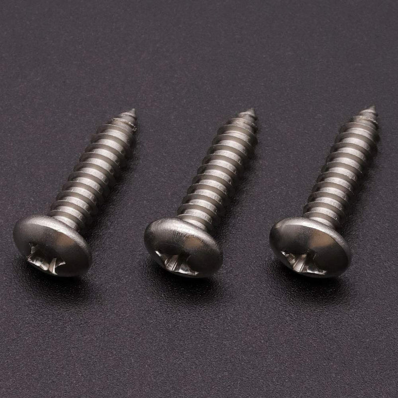 [Australia - AusPower] - #8 x 1" (100 Pack) Stainless Steel Phillips Pan Head Wood Screws, Stainless Steel 304 (18-8), Pan Head Sheet Metal Screws Self Tapping Screws #8 x 1" 100 