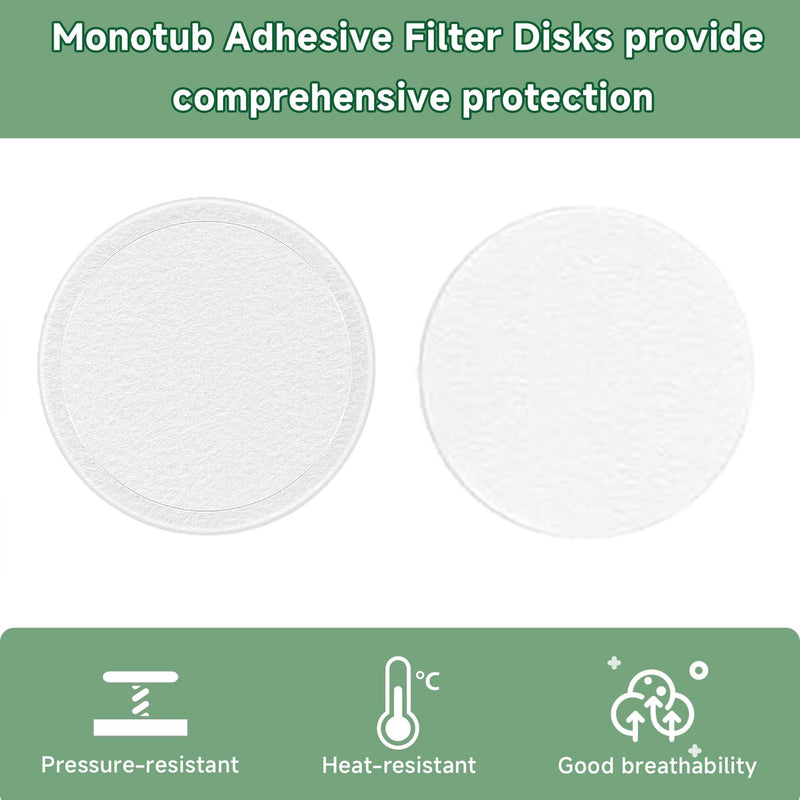 [Australia - AusPower] - 24-Pcs 3" Monotub Adhesive Filter Disks - 2mm Thick Monotub Filter Discs for Mushroom Growing Supplies - Replacement Filter Pads for Monotub Filters and Fruiting Chambers 