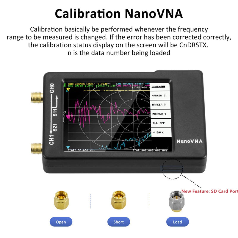 [Australia - AusPower] - AURSINC NanoVNA-H Vector Network Analyzer with 32GB SD Card, HW V3.6 10KHz-1.5GHz HF VHF UHF Antenna Analyzer Ham Radio Measuring S Parameters, Voltage Standing Wave Ratio, Phase, Smith Chart Brown 