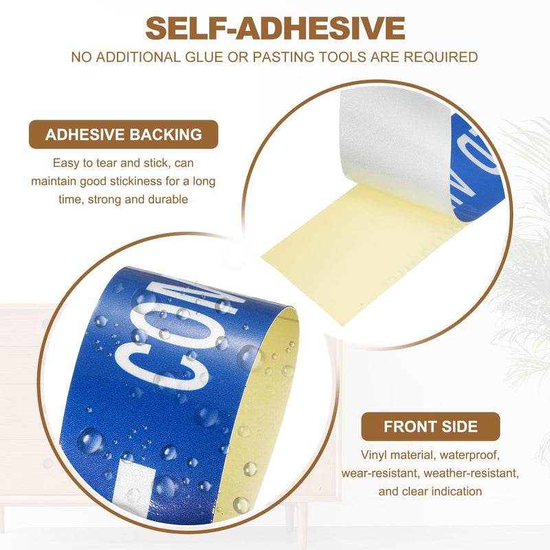 [Australia - AusPower] - MECCANIXITY Self-Stick Compressed AIR Sticker Pipe Flow Arrow Marker 1-3/5 x 8 Inch Pipe Identification Marking Labels Right-Pointing for Air Compressors White on Blue, Pack of 30 White/Blue 