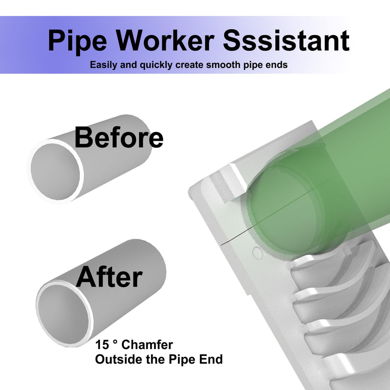 6 in 1 PVC Deburring Tool for Plastic Pipe Deburring Tool, PVC Pipe Reamer Tools with Sizes: 1-1/4 to 4", Chamfer Tools for Plastic