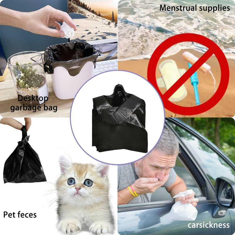 [Australia - AusPower] - Personal Disposal Bags, Sanitary Napkin Trash Bags Feminine Mini Black Waste Bags 300 Pack 