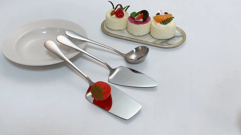 Stainless Steel Serving Utensils,8 Pcs Serving Set with Serving Spoons,Serving Fork,Soup Ladle,Lasagna Server,Pie Server,Polished Serving Utensil Set for Buffet Parties Home,Dishwasher Safe Silver 8 Pcs