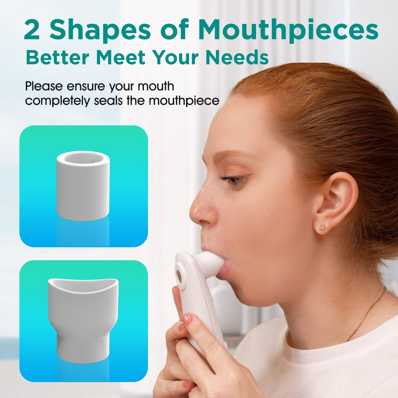 [Australia - AusPower] - Upgraded Digital Peak Flow Meter for Asthma Adult, Kids w/Green LCD Display, Home Spirometer Testing Device with Bluetooth APP for smart asthma monitoring 