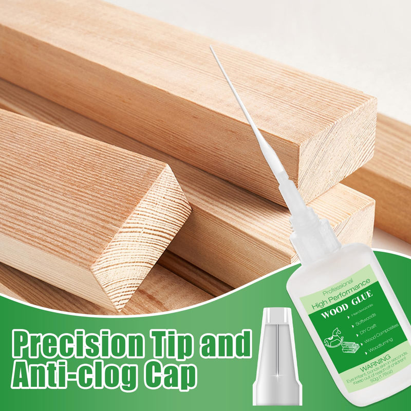 [Australia - AusPower] - 50g Wood Glue Clear- Heavy Duty Wood Glue for Furniture Woodworking, Strong Adhesive Waterproof Super Glue Gel for Wood Crafts 50g Wood Glue 