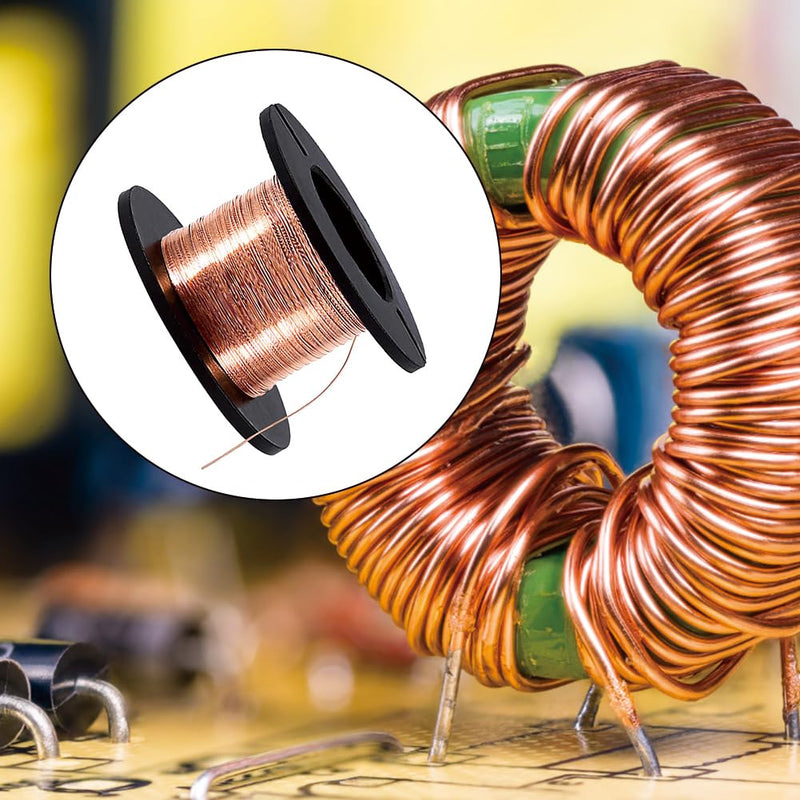 [Australia - AusPower] - 0.1mm Copper Wire, 5PCS Enameled Jumper Wire Enamele Magnet Winding Electrical Conductivity Insulation Enamelled Repair Line Connecting Precision Motherboard Soldering Transformer Inductors 