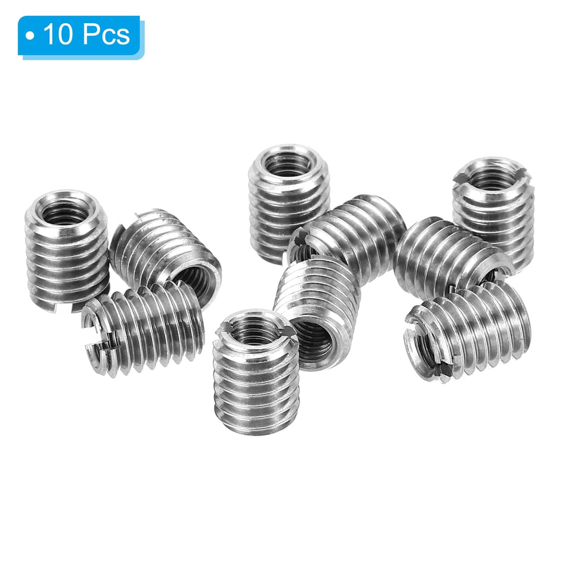 [Australia - AusPower] - PATIKIL Thread Adapters Sleeve Reducing Nut, 10 Pcs M8*1.25 Male to M5*0.8 Female Repairing Insert Nut Screw Reducer Conversion Stainless Steel Fastener 10mm M5xM8x10mm 