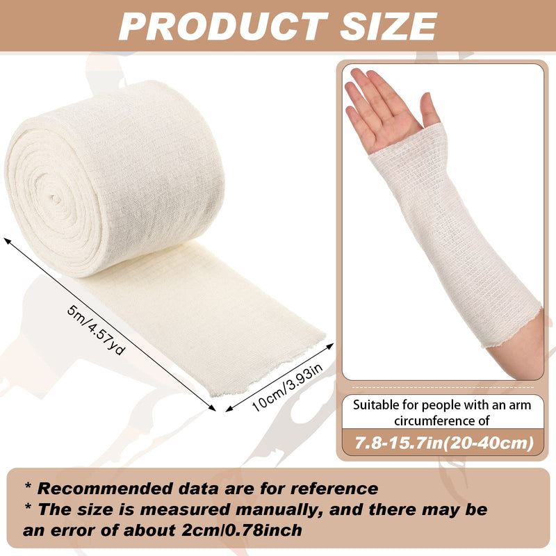 [Australia - AusPower] - Nuanchu Cotton Stockinette Tubular Elastic Bandage Cast Sleeve Roll Elastic Wrap Tube Bandages Comfortable Cast Stockinette for Arm Leg Knee Prewrap(White,4 Inch X 5.47 Yard) White 4 Inch X 5.47 Yard 