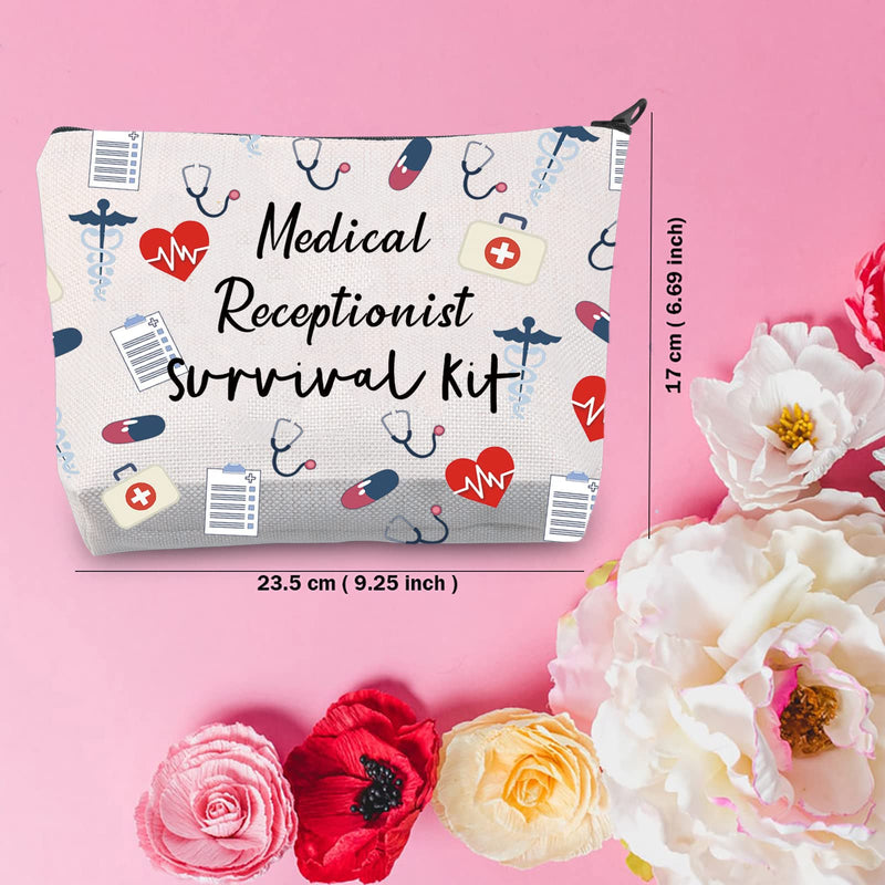 [Australia - AusPower] - TSOTMO Medical Receptionist Gift Doctor Nurse Gift Healthcare Gift Medical Assistant Zipper Pouch Gift Medical Staff Gift Medical Appreciation Gift (Medical Recep) Medical Recep 