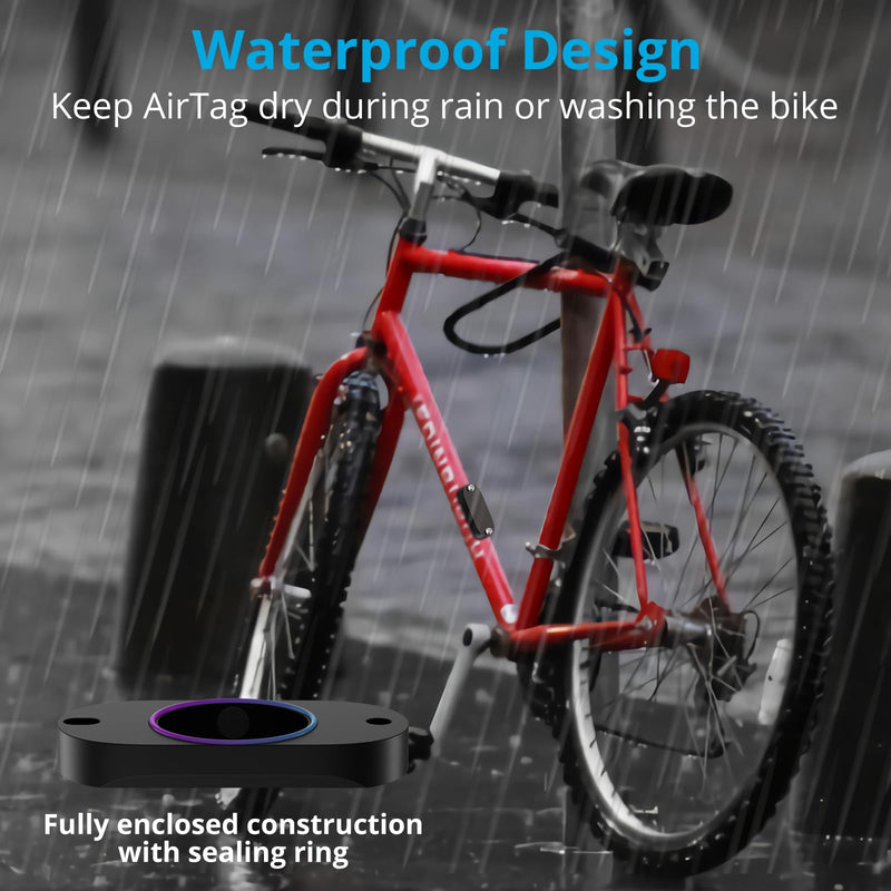 [Australia - AusPower] - Bike Mount for AirTag, Waterproof Protective Aluminum Alloy Holder Hides AirTag Under Bicycle Bottle Cage, Bike GPS Tracker, Anti-Theft and Anti-Shake (Security Screws & Allen Key Included) 