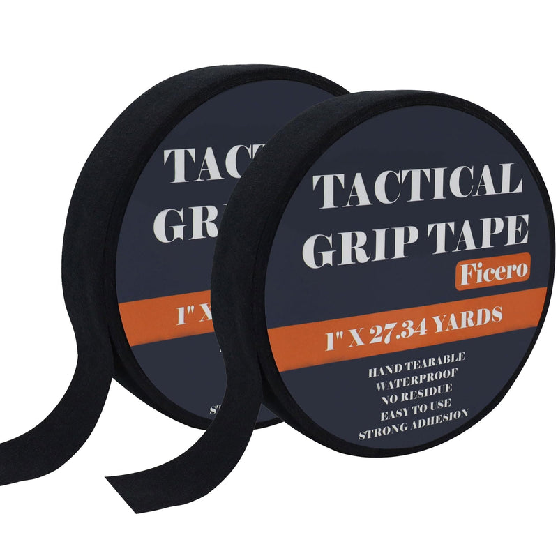 Gun Grip Tape - 1 Inch x 27.34 Yards Black Goon Tape, Water-Resistant Tactical Tape Handle Protector, Non-Slip & Non-Reflective Grip Tape for Pistol Rifle Handgun & Shotguns