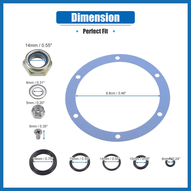 [Australia - AusPower] - 1set Hydraulic Helm Steering Pump Gasket Seal Rebuild Kit for Baystar Helms HH5231 HH5271 HH5273 Hydraulic Helm Seal Kit Replaces HS5176 Item Replacement 