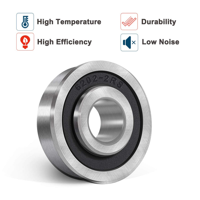 [Australia - AusPower] - Bonbo 10 Pcs Flanged Ball Bearings ID 1/2" x OD 1-3/8" for Lawn Mower Marathon Double Seal Precise Deep Groove Ball Bearings 1/2" x 1-3/8" 10pcs 