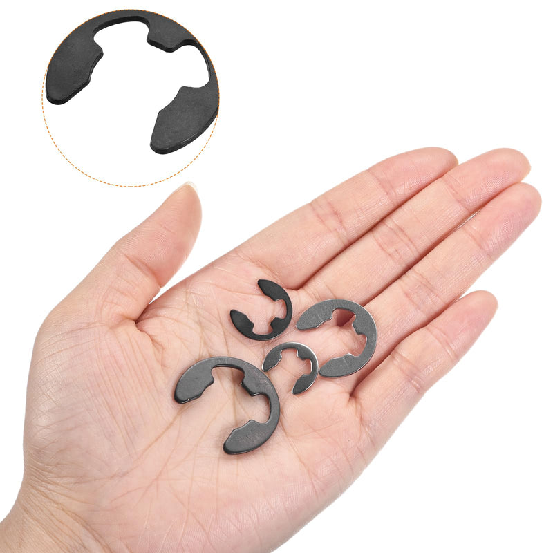 [Australia - AusPower] - uxcell 300 Pcs External Retaining Rings, 5mm 65Mn Carbon Steel E-Clip External Circlip Snap Rings Round Wire Snap Rings for Valves Electrical Appliances 