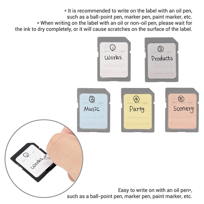 [Australia - AusPower] - 36 Slots Memory Card Case + 120 Count Card Labels: Water-Resistant Camera Memory Card Holder with Memory Card Labels for SD SDHC SDXC CF MSD Memory Card 