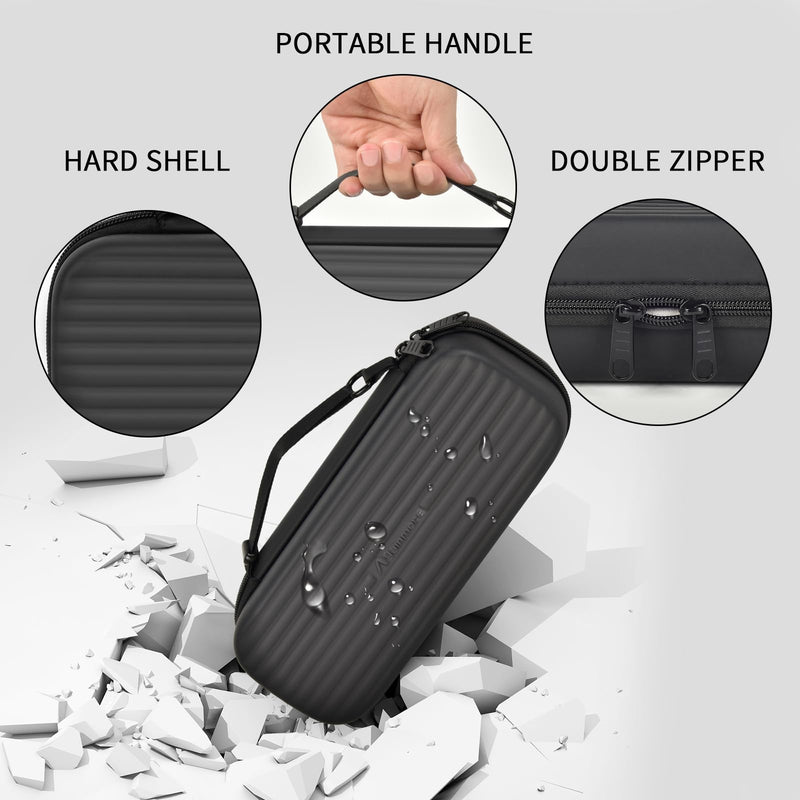 [Australia - AusPower] - Stethoscope Case Compatible with 3M Littmann Classic III/for MDF Instruments/for Paramed/for FriCARE Monitoring Stethoscope, Extra Room for Doctor & Nurse Accessories-Black Black 