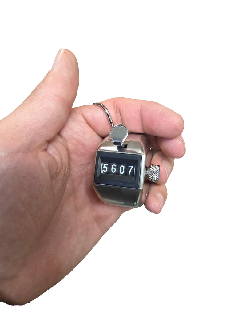 [Australia - AusPower] - Templeton Pro TMP-4H Hand-Held Tally Counter 4-Digit | Professional Japanese-Made Clicker Counter, Counts 0-9999 | Industrial Grade People Counter, Lap Counter, Pitch Counter | Rated 5 Million+ Clicks 