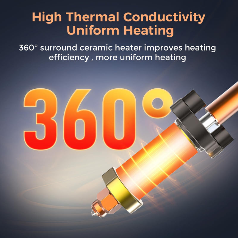 Creality Official K2 Plus Hotend Kit, Ceramic Heating Block Kit Quick-swap Nozzle High Flow Printing Hotend Kit 350°C High Temperature Resistance 600mm/s High-Speed for K2 Plus 3D Printers